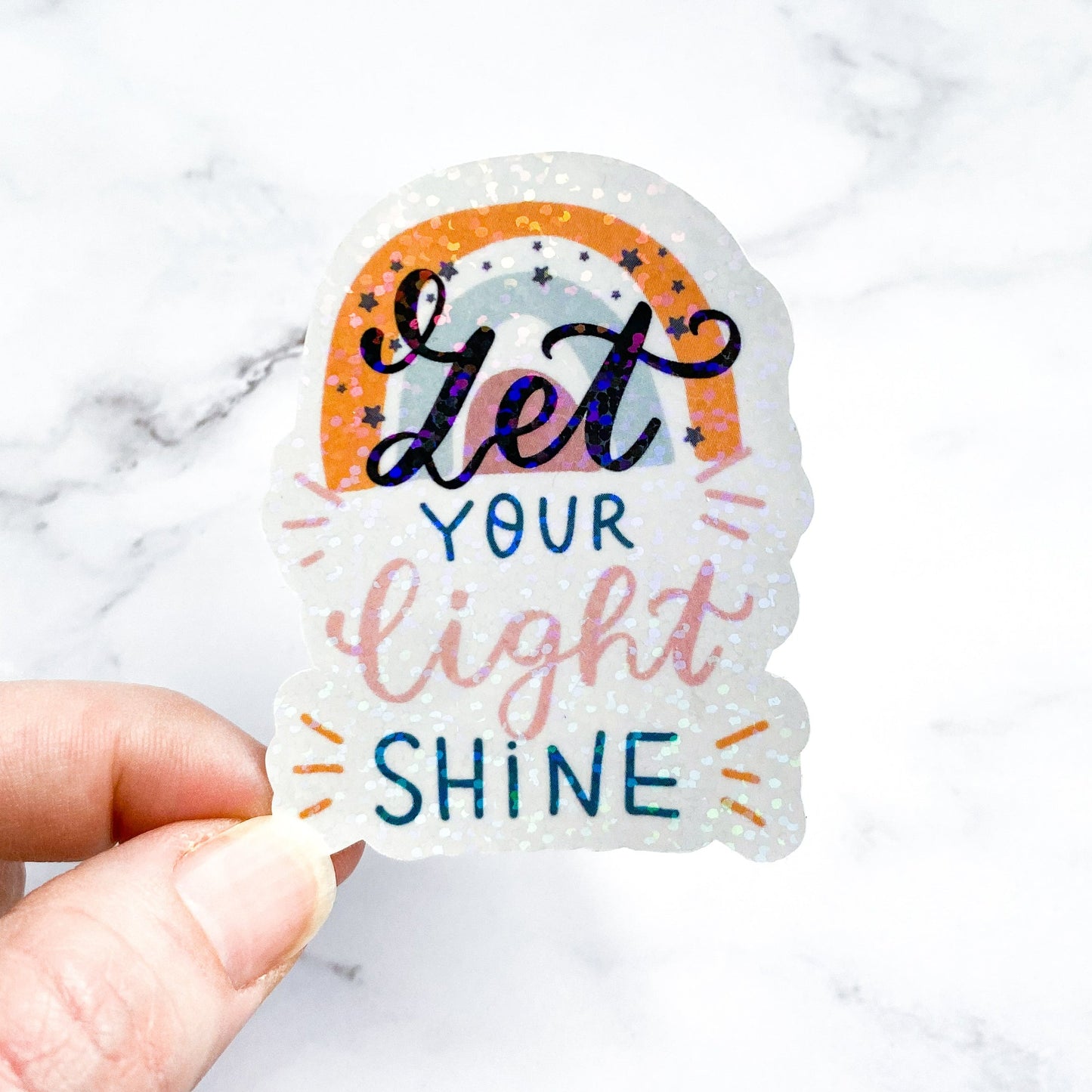 Let Your Light Shine Holographic Sticker