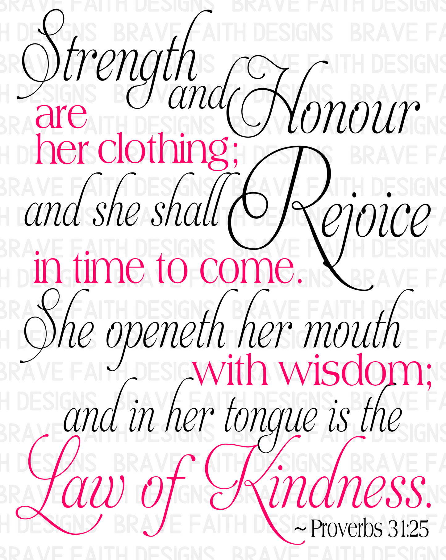 Proverbs 31:25 KJV - Strength and Honor